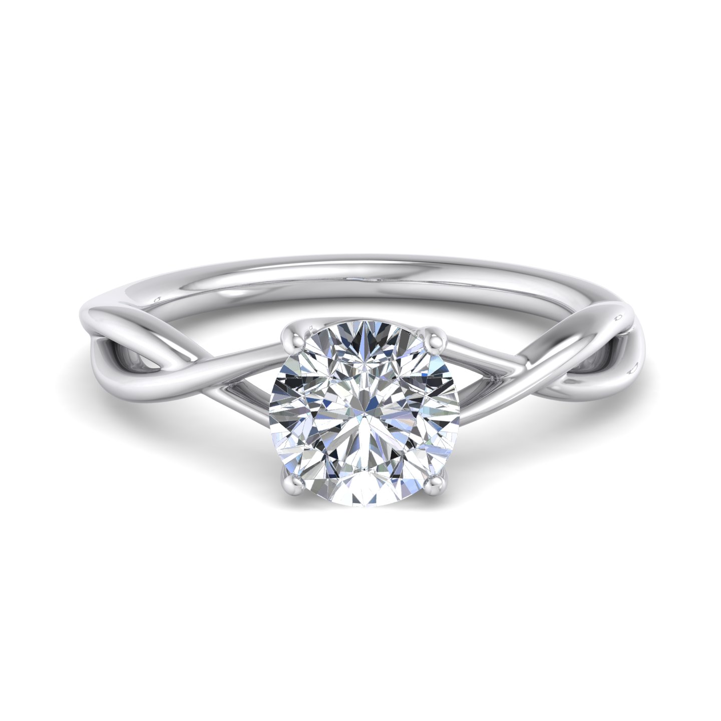 Korman Signature Bianca Twist Style Solitaire Semi Mount Engagement Ring